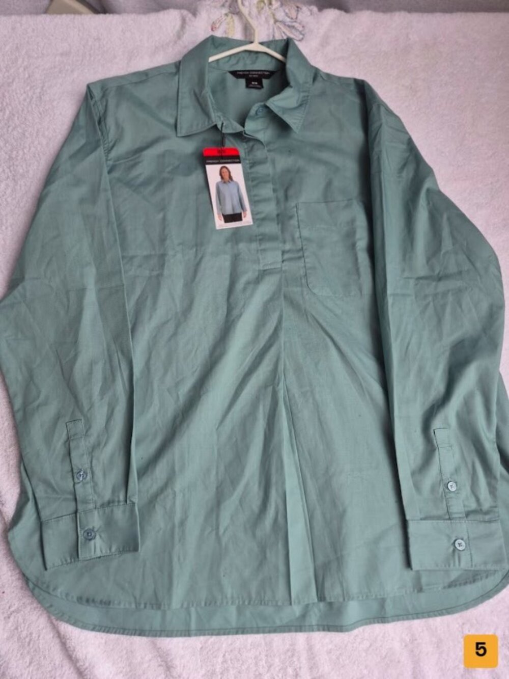 French Connection Button Down Shirt Size M Sage Green